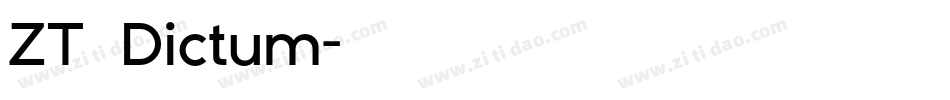 ZT  Dictum字体转换